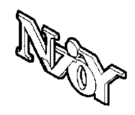 Napis "N JOY" na drzwi CORSA C/ASTRA G
